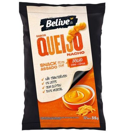 Snack Belive Sabor Queijo Nacho 35g
