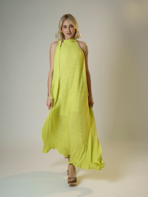 Vestido Plissado Lima