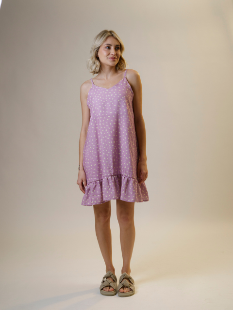 Vestido Alça Lilás