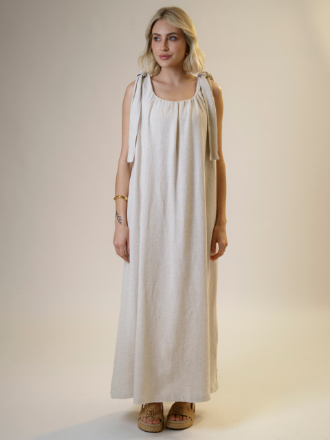 Vestido Amarração Neutro