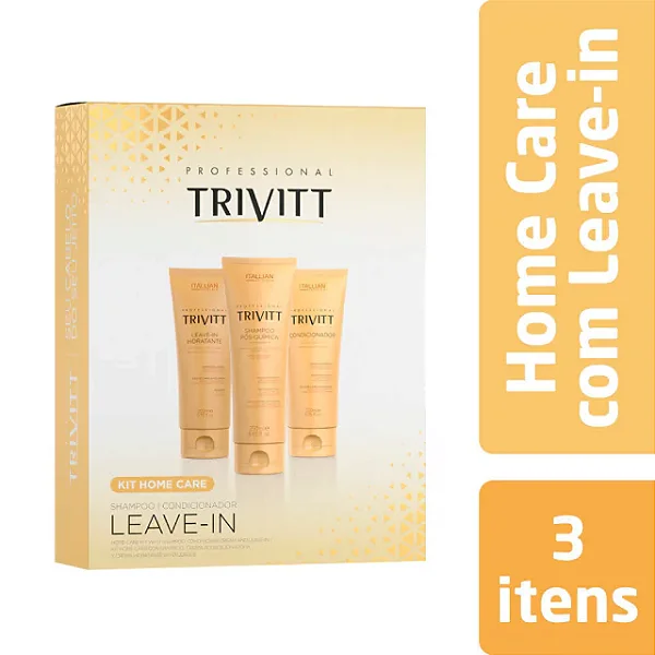 Kit Itallian Hairtech Trivitt Leave-in Hidratante Trio (3 Produtos)