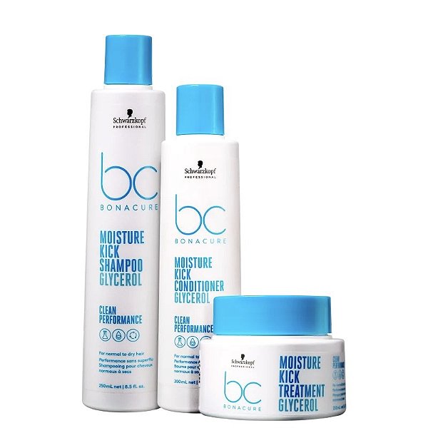 Kit Schwarzkopf Professional BC Bonacure Clean Performance Moisture Kick Trio (3 Produtos)