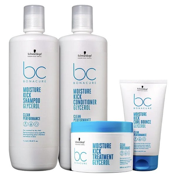 Kit Schwarzkopf Professional BC Bonacure Clean Performance Moisture Kick Quarteto (4 Produtos)