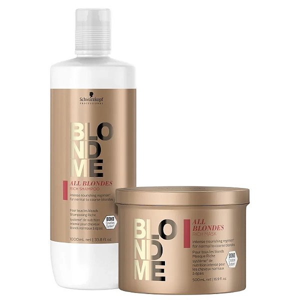 Kit Schwarzkopf BlondMe Enriquecido para Todos os Loiros Profissional Duo (2 Produtos)