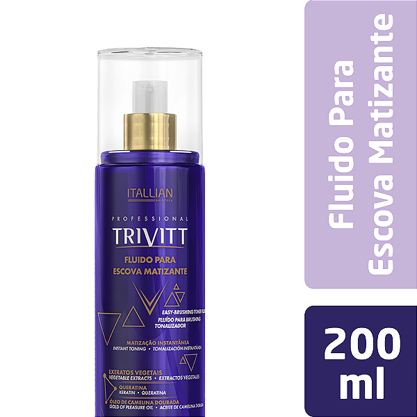 Itallian Hairtech Trivitt Color Blonde - Fluido para Escova Matizante 200ml