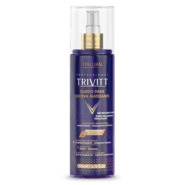 Itallian Hairtech Trivitt Color Blonde - Fluido para Escova Matizante 200ml