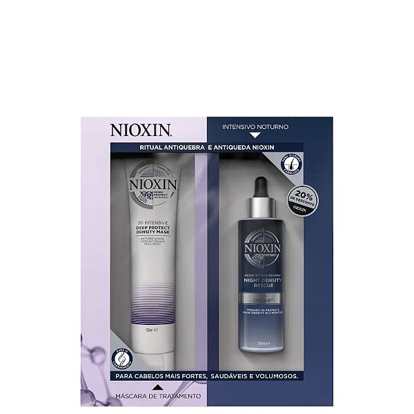 Kit Nioxin 3D Intensive Deep Protect & Night Density Rescue (2 Produtos)