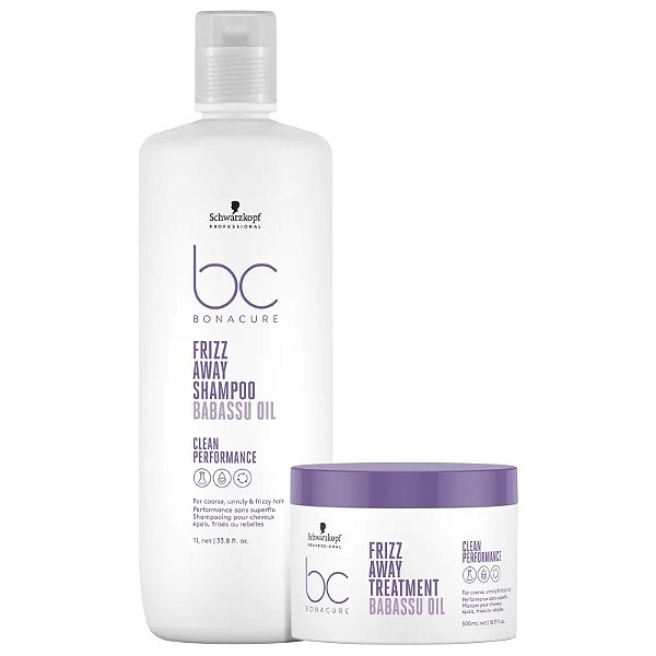 Kit Schwarzkopf Professional BC Bonacure Clean Performance Frizz Away Treatment (2 Produtos)