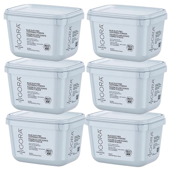 Schwarzkopf Professional Igora Vario Blond Plus - 6 Unid. Pó Descolorante 450g