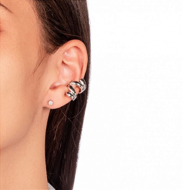 Piercing Fake Liso - Ródio Branco