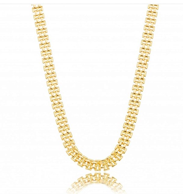 Choker corrente Trabalhada Lisa