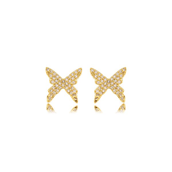 Brinco Borboleta Cravejada