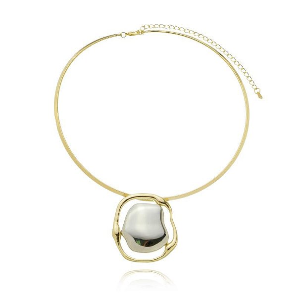 Colar Aro Slin Orgânico - Duo Gold