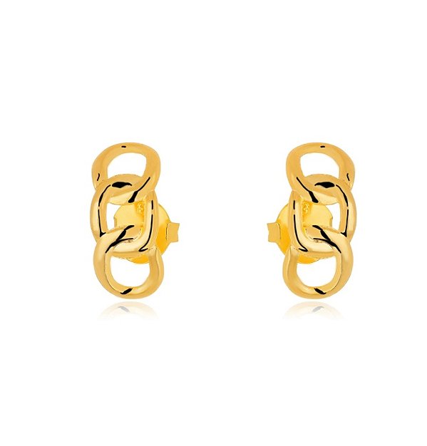 Brinco  Elos Lisos - Ouro