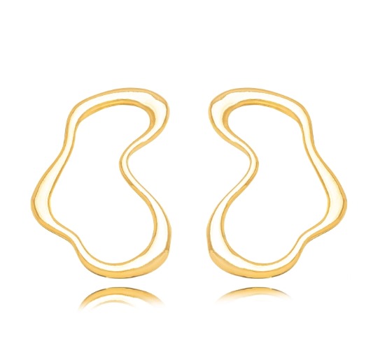 Brinco Vazado Liso - Ouro