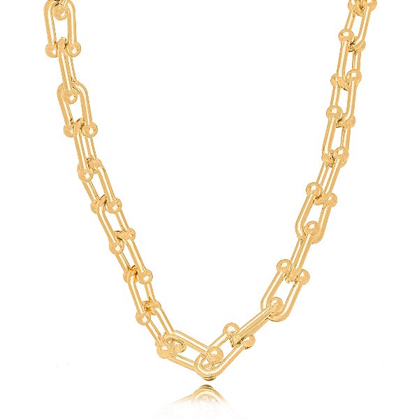 Choker Elos Lisos - Ouro
