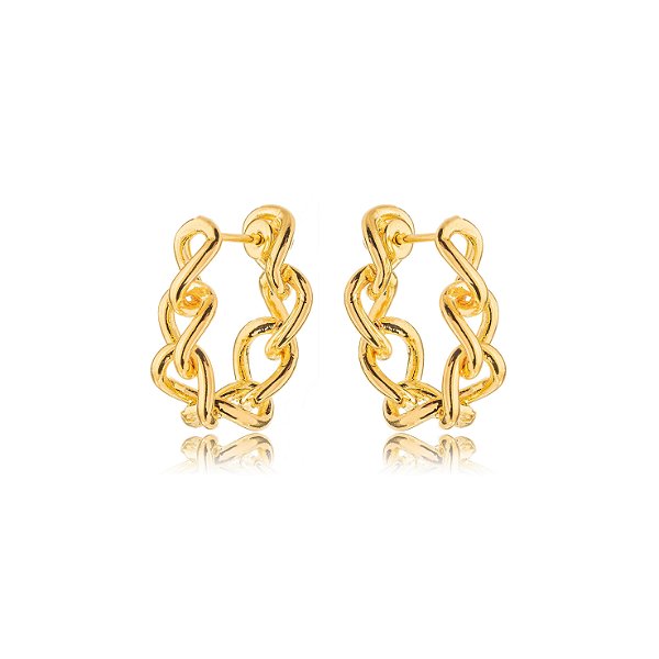 Brinco Elos Lisos - Ouro