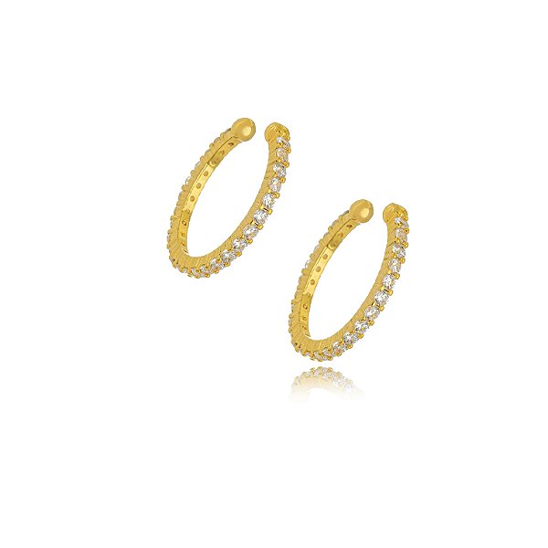 Piercing Duplo Micro Zircônia - Ouro