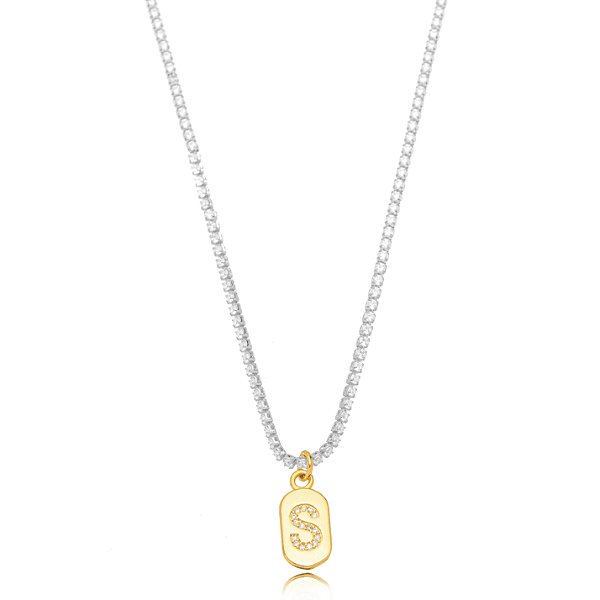 Choker Riviera Letra S Bicolor