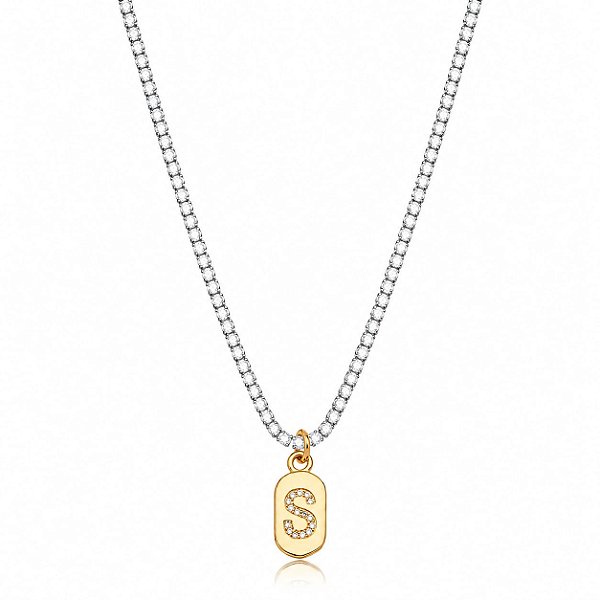 Choker Riviera Letra S Bicolor