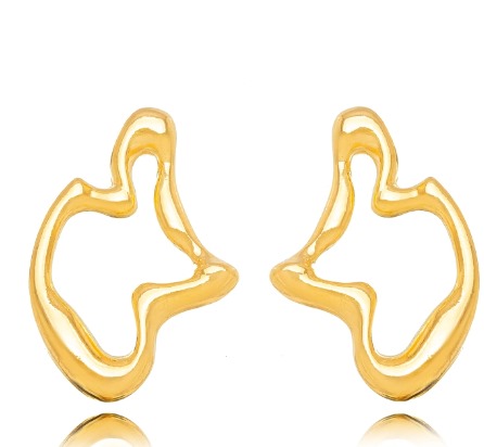 Brinco Vazado Liso - Ouro