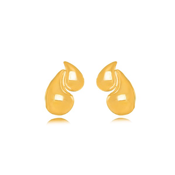 Brinco Gotas Lisas - Ouro