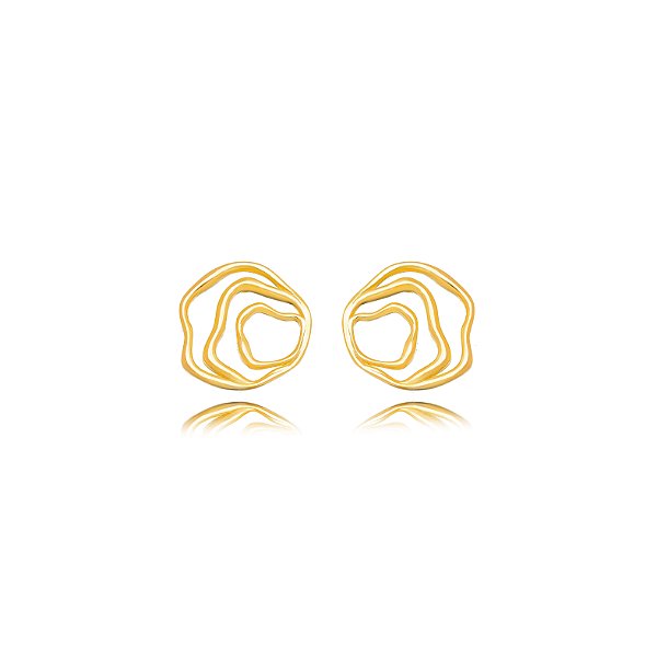 Brinco Orgânico Liso - Ouro