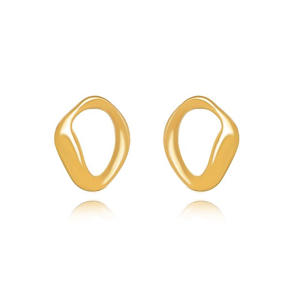 Brinco Vazado Liso - Ouro