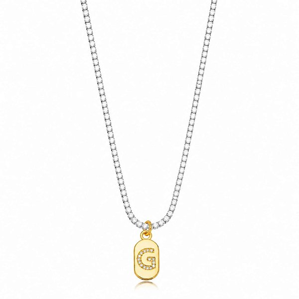 Choker Riviera Letra G Bicolor