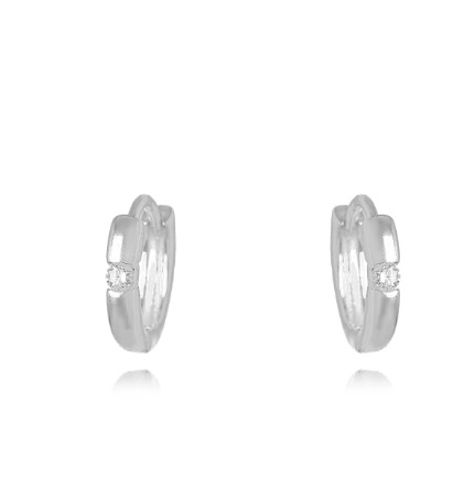 Brinco Argola Ponto de Luz - Prata 925