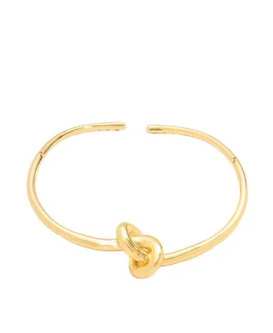 CHOKER ARO ENTRELAÇO - BANHO OURO