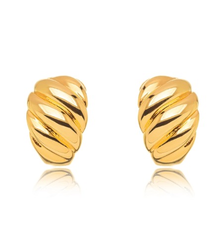 Brinco Torcido Liso - Ouro