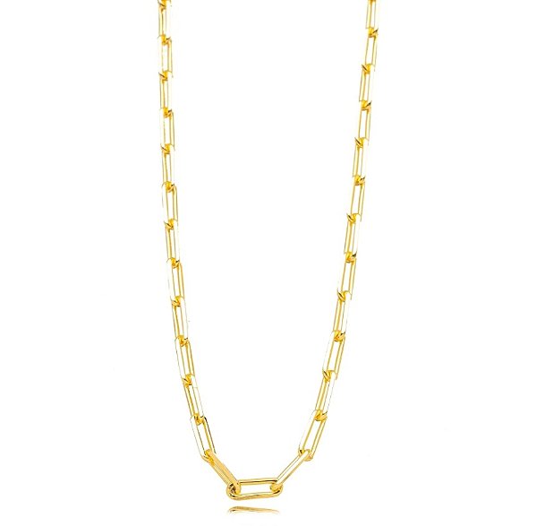 Choker Semijoia Elos Lisos - Ouro