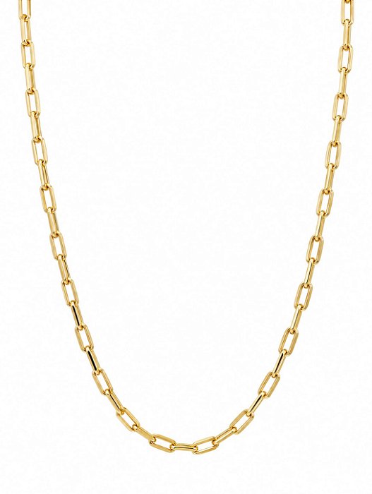 Colar Elos Lisos – Banho em Ouro Amarelo 18K