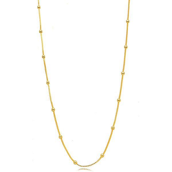 Colar Esferas Lisas - Ouro