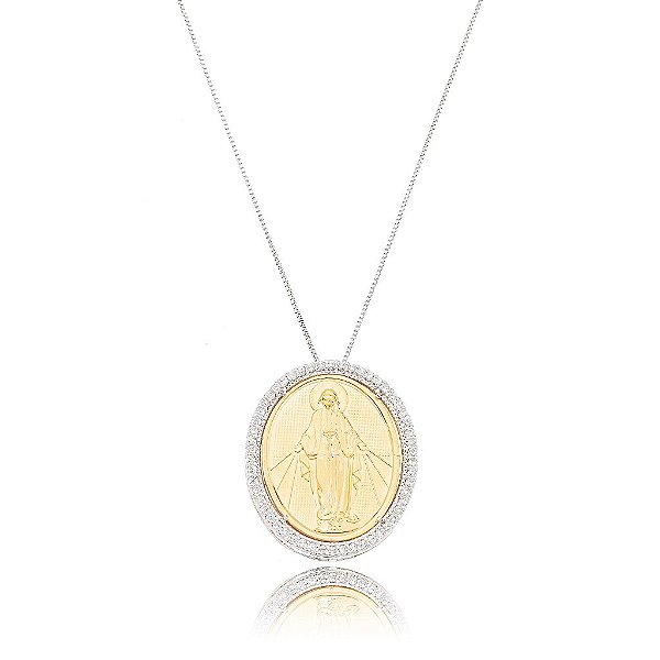 Colar Nossa Senhora Aparecida Cravejado