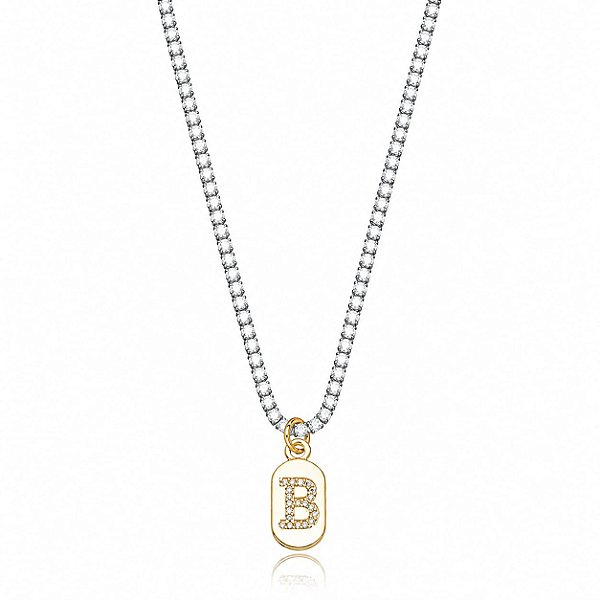 Choker Riviera Letra B Bicolor