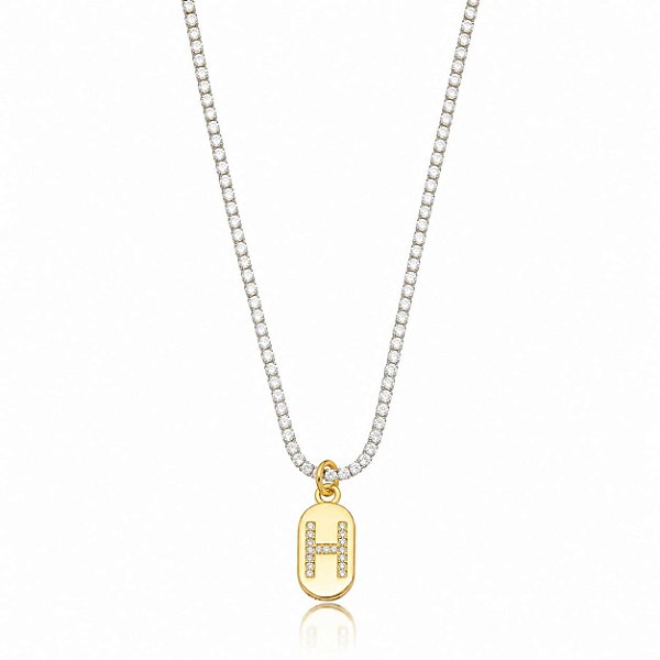 Choker Riviera Letra H Bicolor