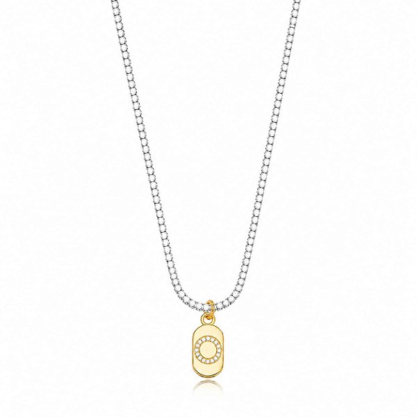 Choker Riviera Letra O Bicolor