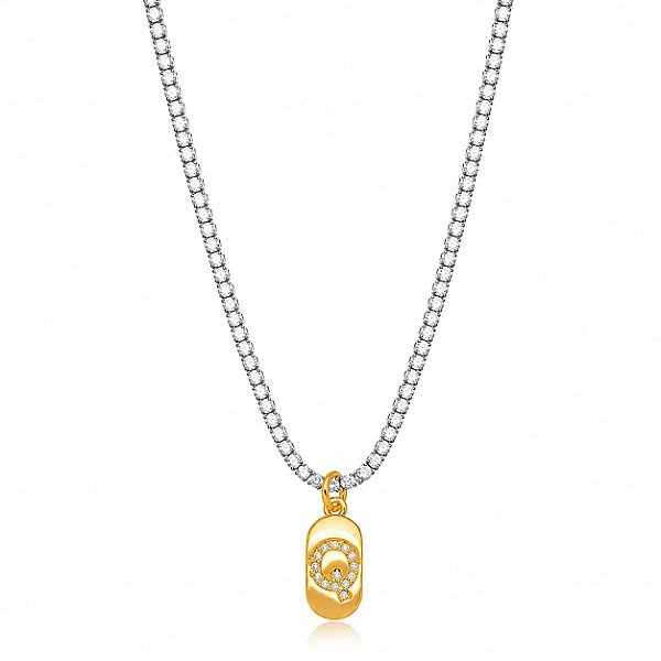 Choker Riviera Letra Q Bicolor
