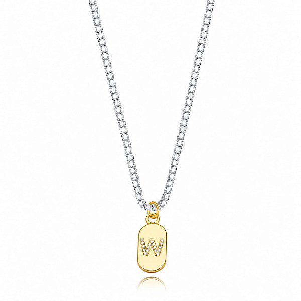 Choker Riviera Letra W Bicolor