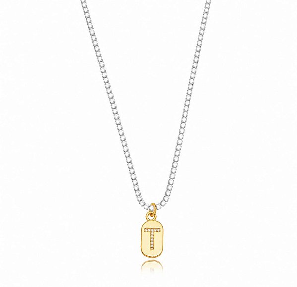 Choker Riviera Letra T Bicolor