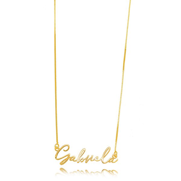 Colar Nome Personalizado – Banho de Ouro