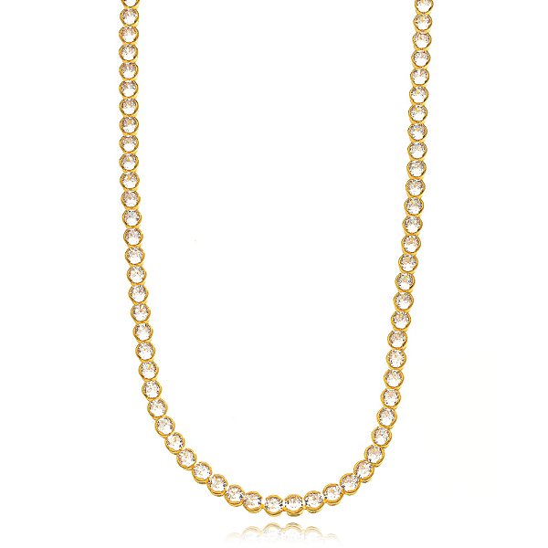 Colar Riviera com Zircônias – Banho de Ouro