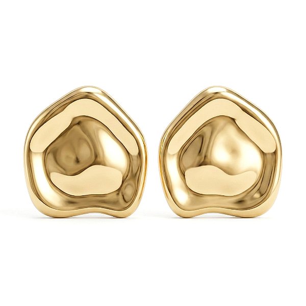 Brinco Orgânico – Banho em Ouro