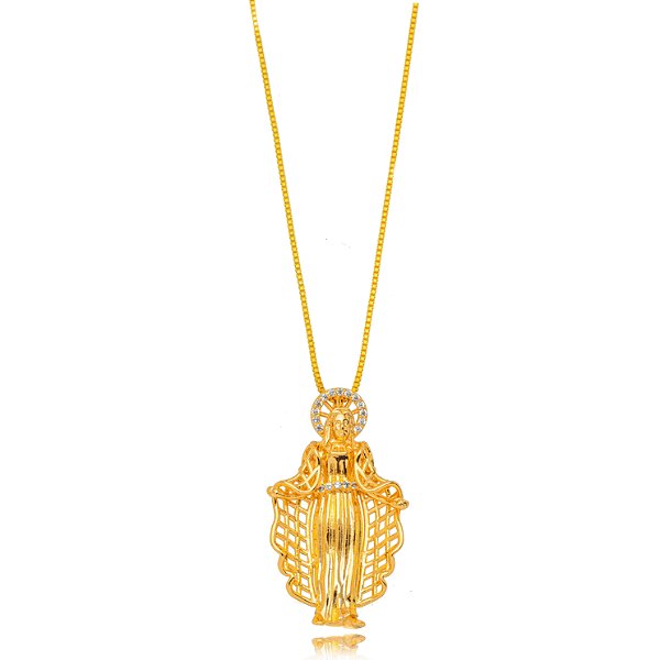 Colar Religioso Nossa Senhora das Graças - Ouro
