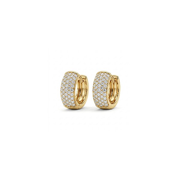 Brinco Argola Cravejada - Ouro