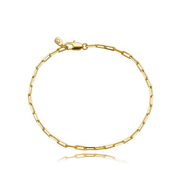 Pulseira Masculina Elo Alongado – Banho em Ouro