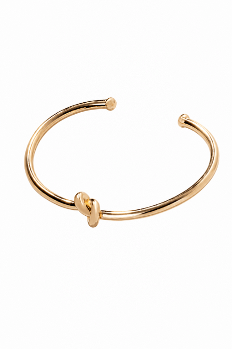 Bracelete Nó Liso Dourado – Banho em Ouro