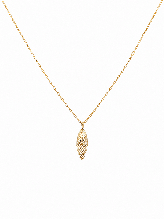 Colar Pingente Milho Cravejado com Micro Zircônias – Banho Ouro